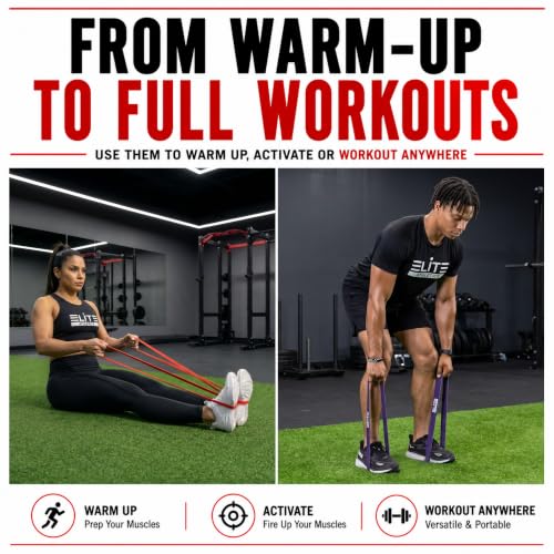 Heavy Thick Resistance Bands Set of 4 - Glute Activation & Strength Training