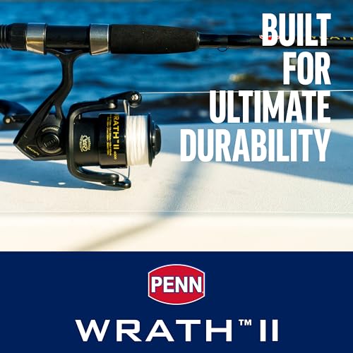 Penn Wrath II Spinning Reel & 8' Medium Heavy Combo - 5000 Size, Saltwater & Freshwater