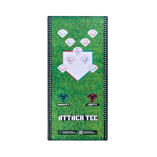 Attack Mat Green - Premium Baseball & Softball Hitting Mat with Contact Guide & Foot Placement