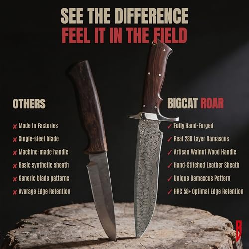 Patriot Handmade Damascus Long Hunting Knife 14-Inch Full Tang Survival Camp