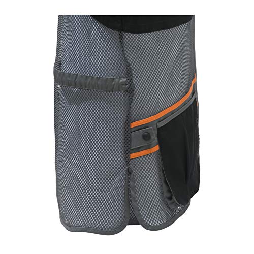 Unisex Mesh Shooting Vest Black Grey Large - Breathable Lightweight Competition Vest with Cartridge Pockets