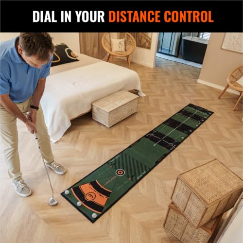 Wellputt 13ft Golf Putting Training Mat - Medium to Fast Green Practice