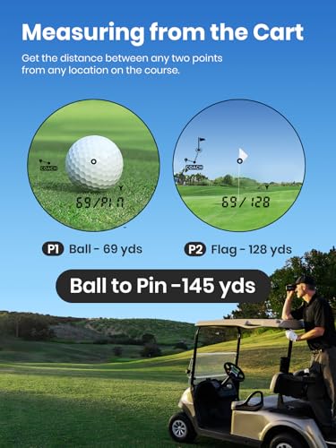 ACEGMET PFS5 Golf Range Finder 1300 Yards Slope & Triangulation Tech