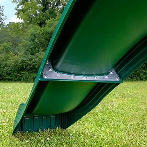 2-Piece Plastic Playground Slide for Swing Sets - Green, 90in