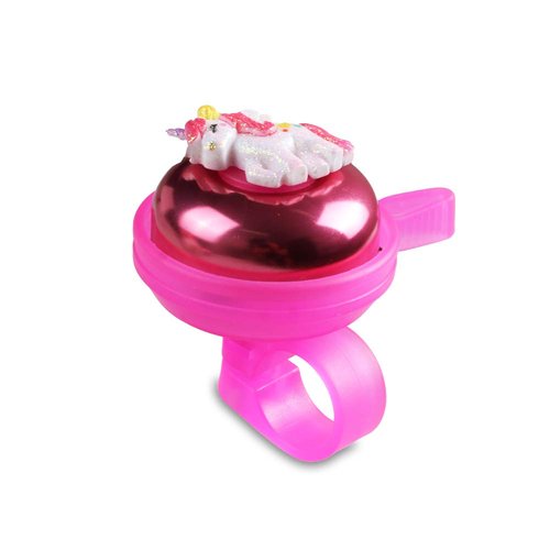 Mini-Factory Bike Bell for Girls, Bicycle Handlebar Cute Pink Unicorn Pattern Bike Safe Cycling Ring Horn - 3D Unicorn