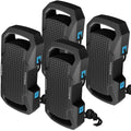 VIVOHOME 4 Pack Black EVA Boat Fenders for Docking - Boat Bumpers with Nylon Rope & Locks