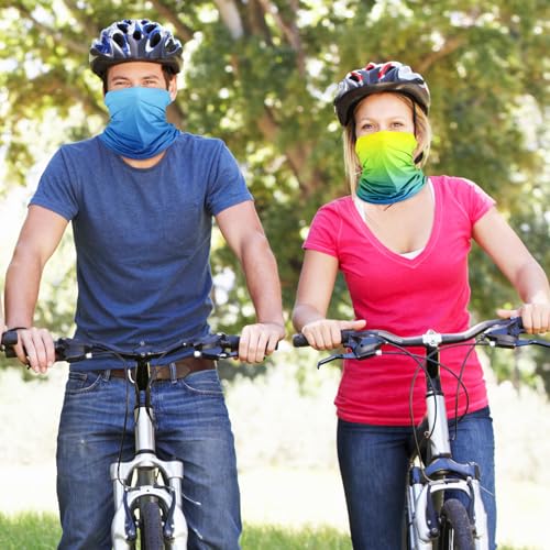Geyoga 6 Pack Cooling Face Bandanas Neck Gaiters for Men - Gradient Color