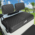 Golf Cart Seat Covers for Club Car DS Pre-2000 - Marine Leather Diamond Pattern, Black, Fit Front Seat - Variation of Black / Fit Club Car DS Pre 2000.5
