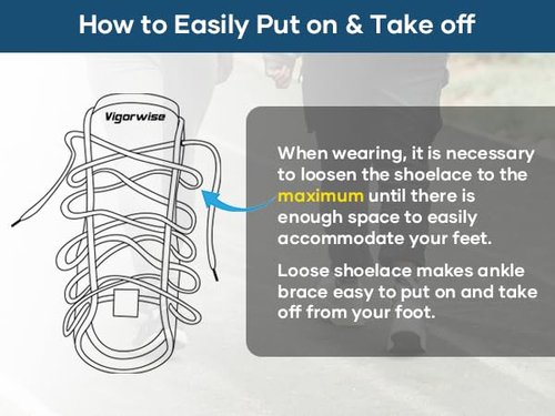 Vigorwise Ankle Brace for Sprained Ankle, Black Lace up Ankle Brace, Ankle Stabilizer Brace for Men Women, Achilles Tendon Support Brace for Left & Right, Dark Black/L