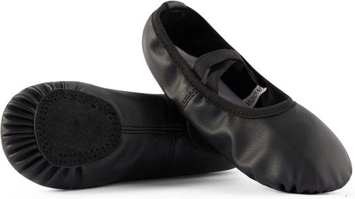 DyingSwan Toddler Ballet Shoes - Soft Leather No-Tie Dance Slippers for Girls | Sizes Toddler to Women