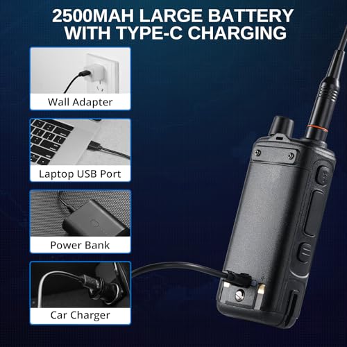 Radioddity GM-30 Plus GMRS Walkie-Talkie 1000 Channels GPS Tracking 2 Pack + 2x15.5" Antennas & Cables