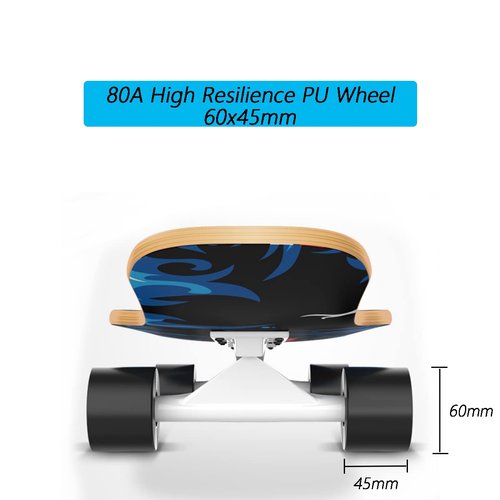 LOOEEL 60mm Cruiser Wheels 80A Contains ABEC-9 Bearings and Spacers,Skateboard Riser Pads,Skateboard Hardware Screws Bolts,fit for Your Cruiser Skateboards,Penny Board -Black