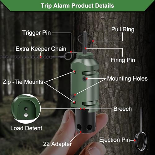 Wallace Forge 6-Pack 12 Gauge Camping Trip Wire Alarm with Screws - Outdoor Security