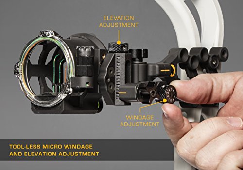 Trophy Ridge Peak 5 Pin Bow Sight - Vertical in-Line Technology, Tool