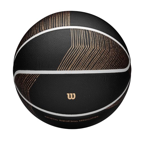 Wilson NBA Champagne Series Basketball - Black/Brown, Size 7, 29.5"