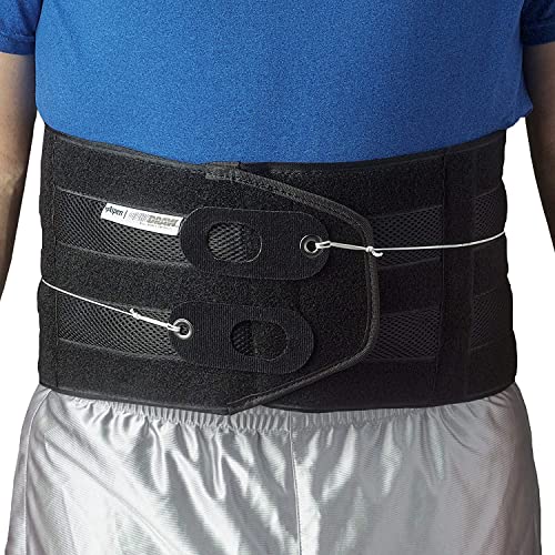 ASPEN Quikdraw PRO Back Brace Black Medium - Lumbar Support for Lower Back Pain
