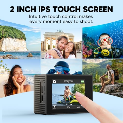 AKASO EK7000 Pro Action Camera 4K30fps Waterproof 131ft Touch Screen with Helmet Kit (Standard)