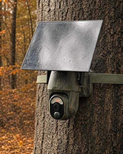 Cellular Trail Camera 2K PTZ Live View 4G LTE Solar Pack - Green
