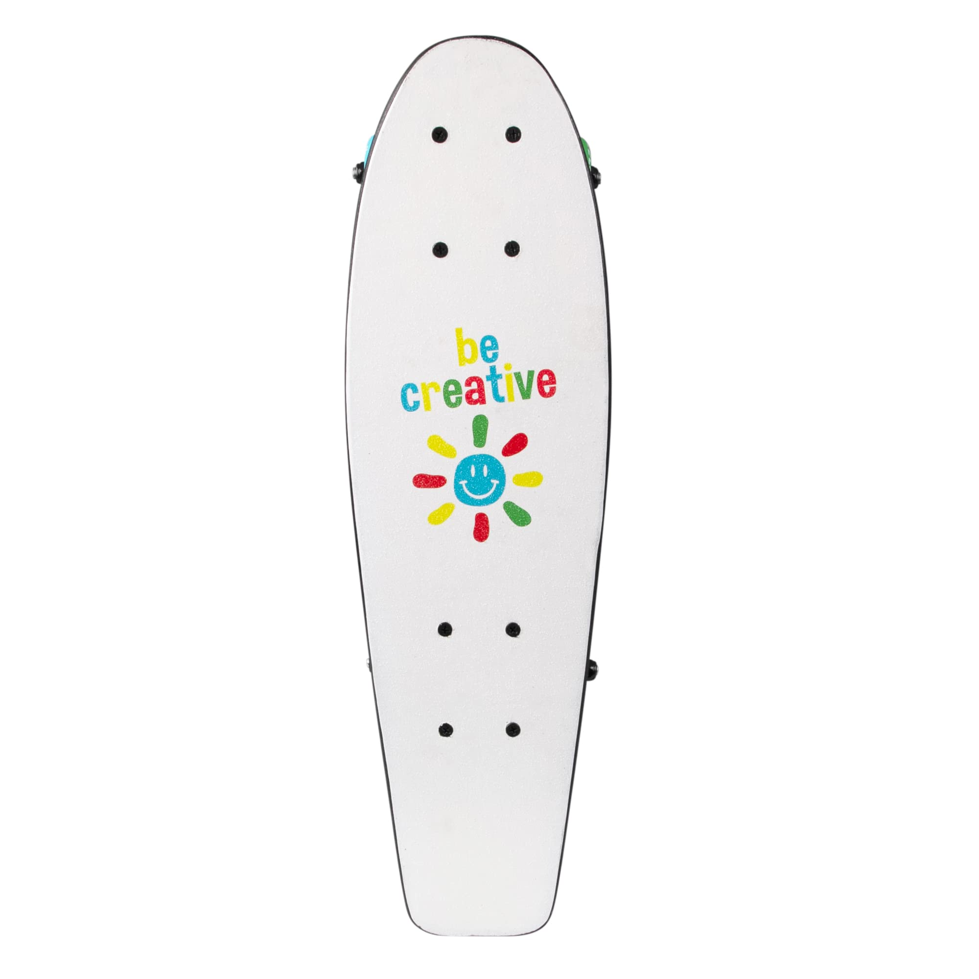 PlayWheels 21" Chalkboard Skateboard & Helmet Combo – Customizable Design with Included Chalk, Durable 9-Ply Maple Deck, Smooth Ride with Polyurethane Wheels, Perfect for Kids, Includes Safety Helmet
