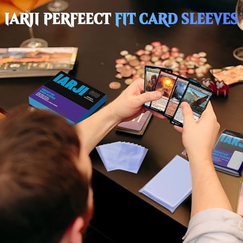 IARJI 10,000ct Perfect Fit Card Sleeves for MTG, TCG & PKM - 64x89mm, Clear Inner Protection