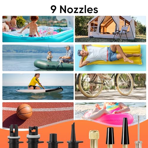 Steelite Portable Electric Paddle Board Pump Yellow 50PSI High Pressure SUP Inflator