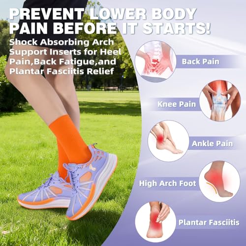 Women’s Orthopedic Road Running Shoes - Purple W3, Arch Support & Pain Relief, Casual Athletic Sneakers for Flat & High Arches