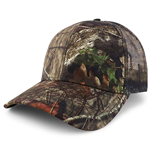 Armycrew XXL Oversize Hunting Camouflage Trucker Cap - Break Up Pattern
