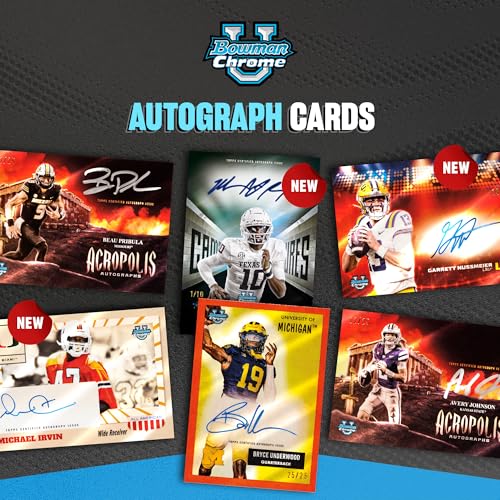 2025 Bowman U Chrome Football Mega Box - Factory Sealed College Trading Cards