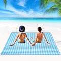 Extra Large Waterproof Picnic Blanket 80x80 Inch for Beach Camping Hiking Blue