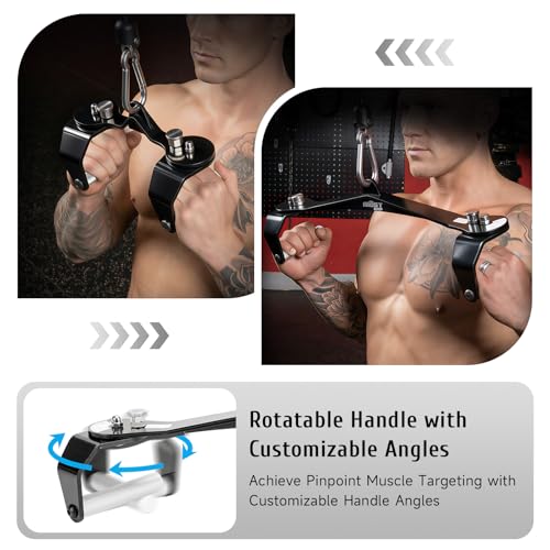 MOST GRIP Black Lat Pulldown Bar Set with 360° Rotatable Handles for Home Gym