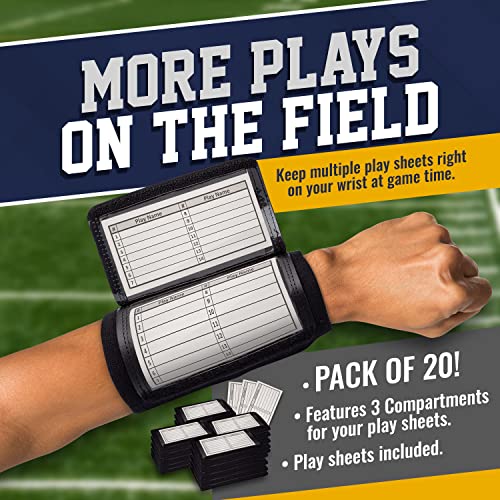 Youth Football Wristband Armband Pack - Quarterback Play Accessory
