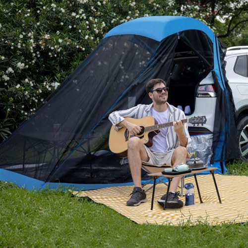 Universal SUV Tent for Camping and Hiking - Lightweight with Rainfly & Stakes