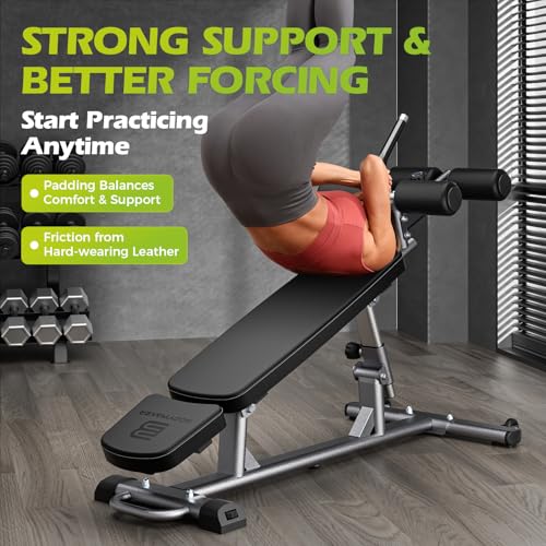 Adjustable Sit-Up Bench for Core & Ab Workout - Heavy-Duty Decline Fitness Equipment