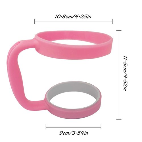 2 Pack Tumbler Handle for 30oz Cups - Compatible with Yeti, RTIC, Ozark Trail, SIC & More - Anti-Slip Grip, Pink & Dark Blue Set