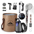 Portable Camping Shower with Water Heater & Large Foldable Bucket