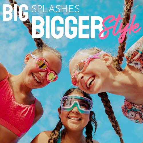 Kids Swim Goggles with Anti-Fog UV Protection Adjustable Strap - Leakproof for Pool Beach & Swim Lessons