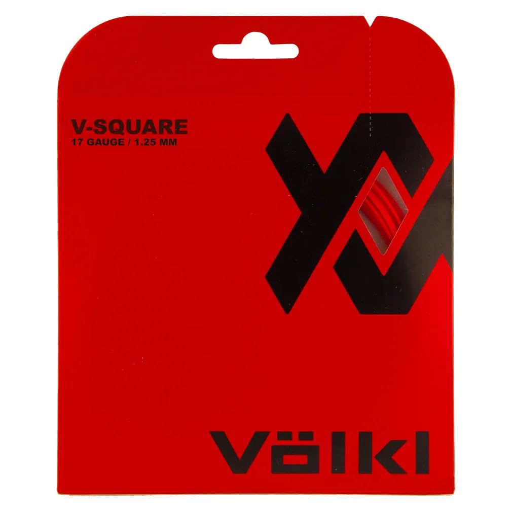 Volkl V-Square | Tennis Racquet String | Ultimate Spin & Firm Feel | Co-Polymer Square Shape