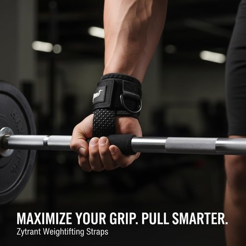 Heavy Duty Weight Lifting Straps by [Brand Name] - Comfortable Cuffed D-Ring Design for Secure Grip