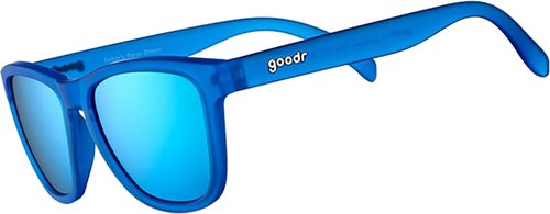 Goodr Falkor's Fever Dream Polarized Sunglasses - Dark Blue Frame with Light Blue Mirrored Lenses | UV400 Protection, Medium Size