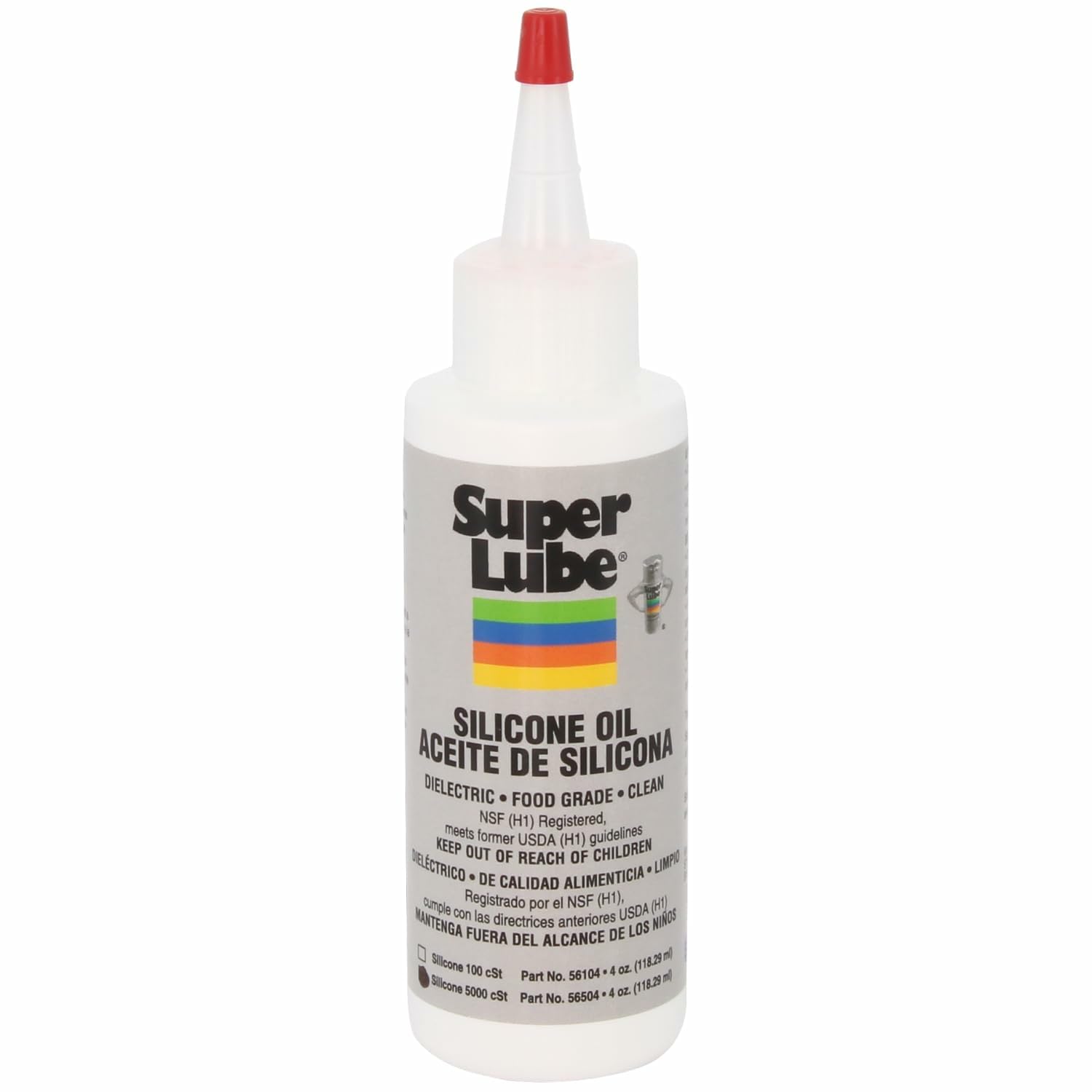 Super Lube Silicone Oil - NSF Certified Food Grade | High & Low Temp Stability | 4oz Clear Bottle