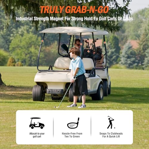 Magnetic Golf Towel with Clip - 23.6 x 15.7 Inch Large Microfiber Towels - Black - Variation of THIS listing