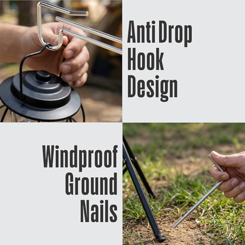 Telescopic Height Adjustable Camping Lantern Tripod Stand - 5ft 1 Inch