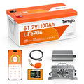 TEMGO 48V 100Ah LiFePO4 Golf Cart Battery with Voltage Converter - Model 48V100AH