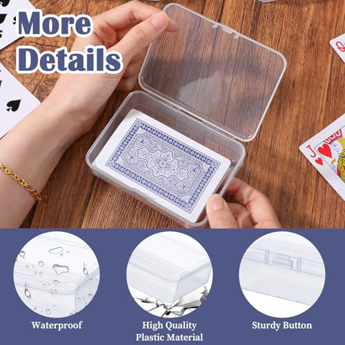 36pcs Plastic Playing Card Boxes - Transparent Clip-On Trading Card Storage
