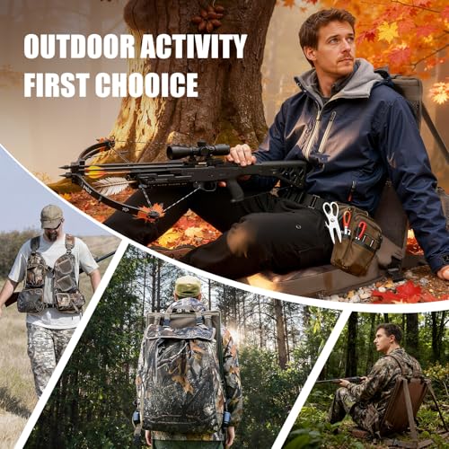 Remagr Turkey Hunting Chair with Camo Backpack & Heated Seat - Ground Ground Seat Cushion Set for Men