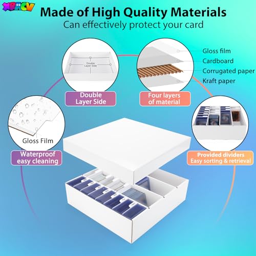 Trading Card Storage Box 4 Rows 3600 Count with Divider - 13in