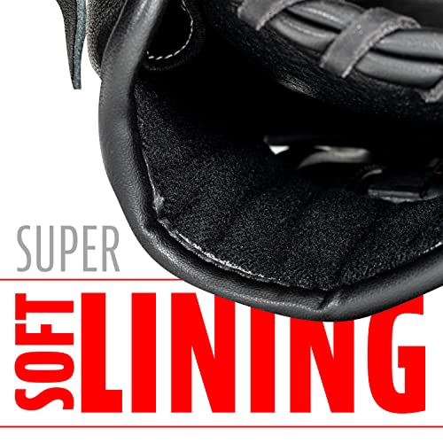 Franklin Sports CTZ5000 12-Inch Black Chrome Baseball Glove - Right Hand Throw