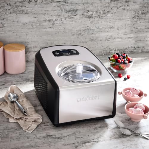 Cuisinart 1.5-Quart Stainless Steel Ice Cream Maker & Gelato Machine - Fully Automatic