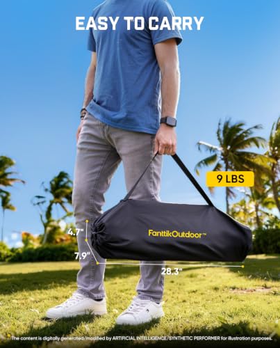 Portable Camping Table 27.8 x 27.6 Inch Folding Aluminum Outdoor Table with Carry Bag