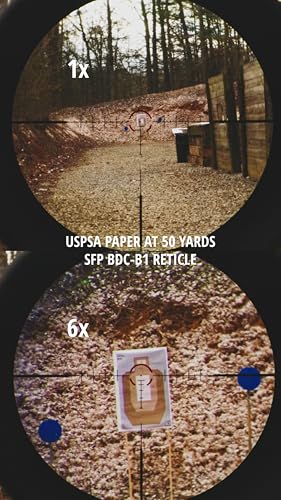 Monstrum Banshee 1-6x24 LPVO Rifle Scope with BDC B1 Reticle & Offset Mount - Black